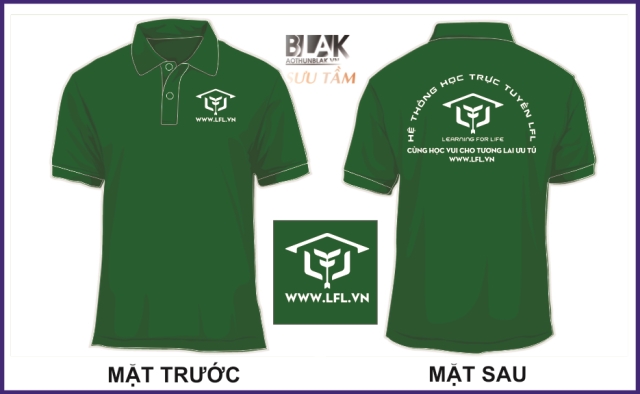 mẫu áo thun đồng phục công ty dạy học trực tuyến LFL