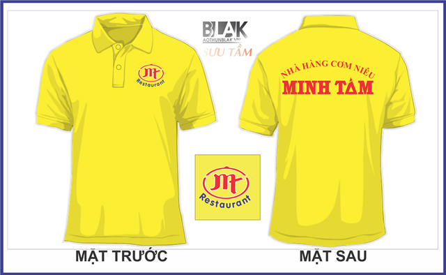 mẫu áo thun đồng phục nhà hàng Minh Tâm